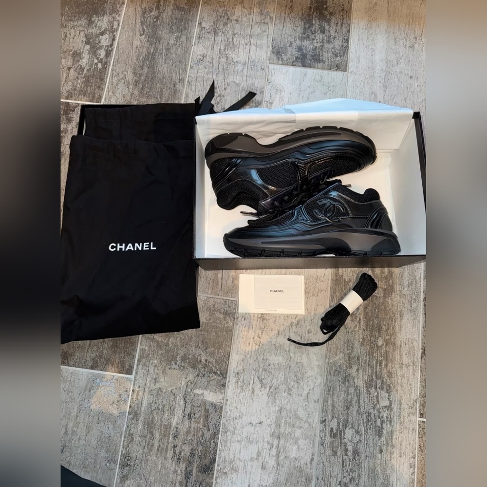CHANEL Black Cruise Sneakers